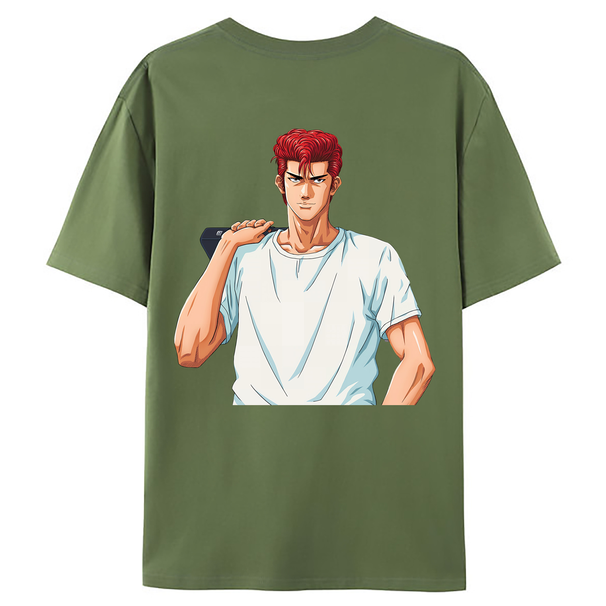（画像用） SLAM DUNK／スラムダンク 綿100％ メンズ半袖Tシャツ（バックプリント） 通気性